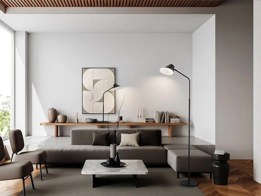 Lampadar/Lampa de podea LED design modern Esino negru