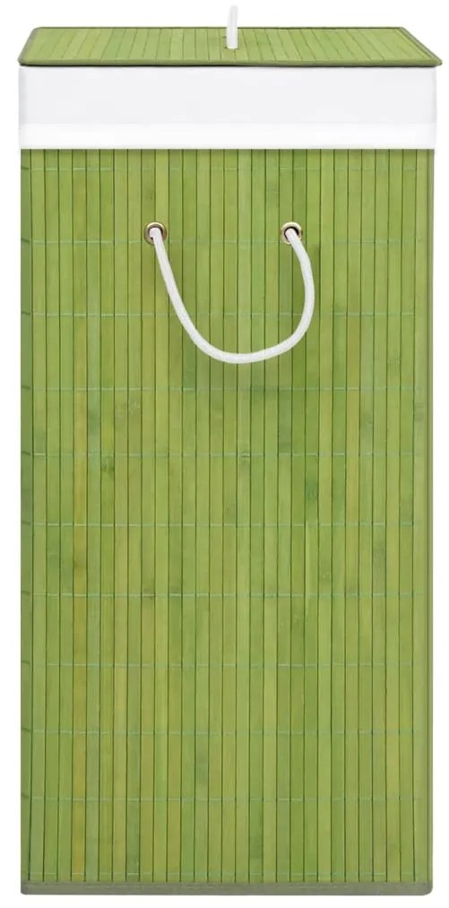 Cos de rufe din bambus, verde 1, Verde, 40 x 30 x 60 cm