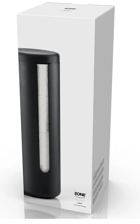 Suport pentru hârtie igienică negru din metal Ume – Zone