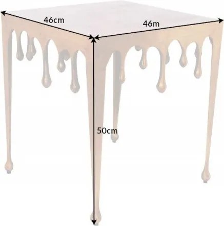 Masuta deosebita design picatura Liquid Line L 50cm, auriu