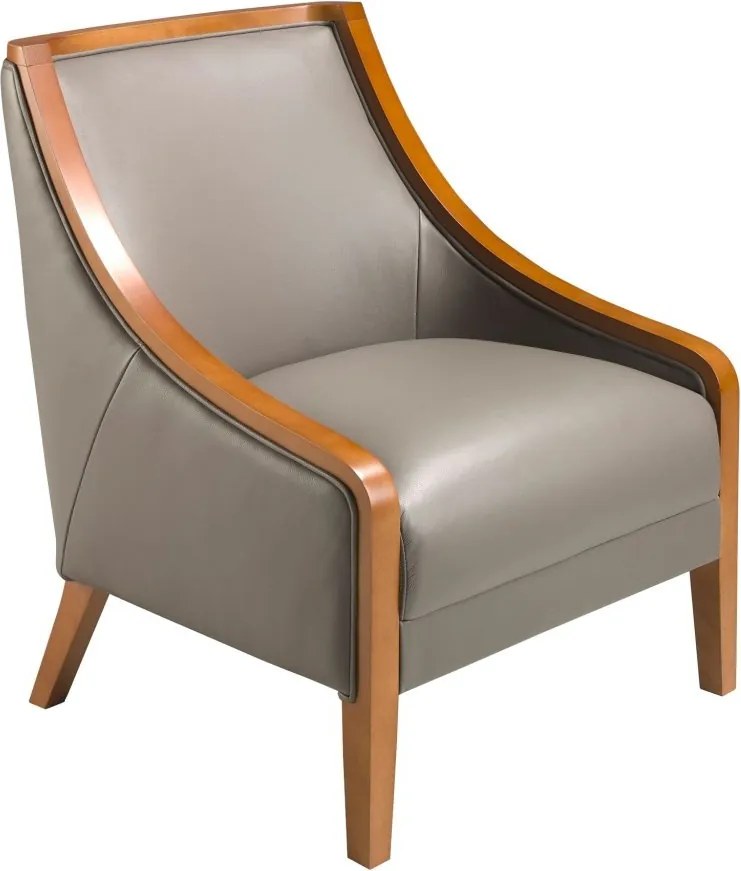 Fotoliu elegant design LUX Grey leather