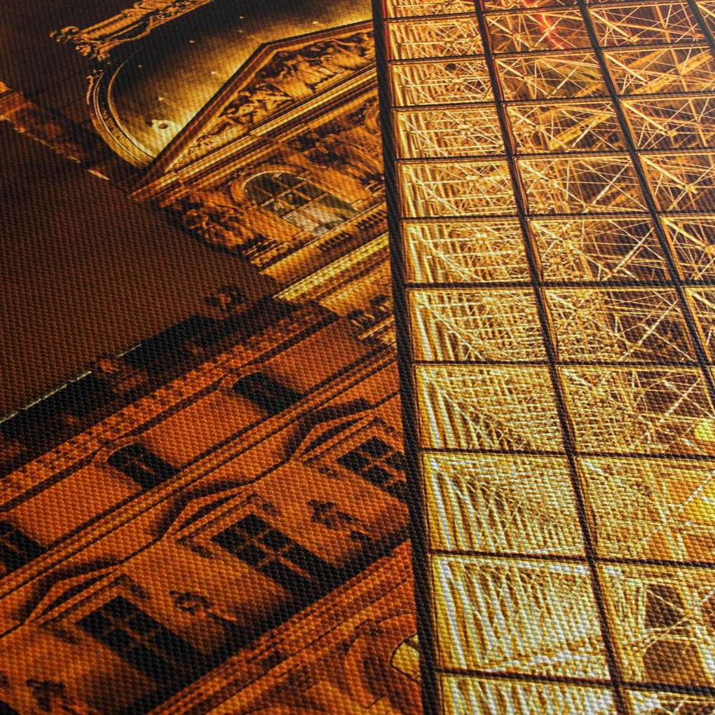 Tablou cu Louvre la Pris (120x50 cm)