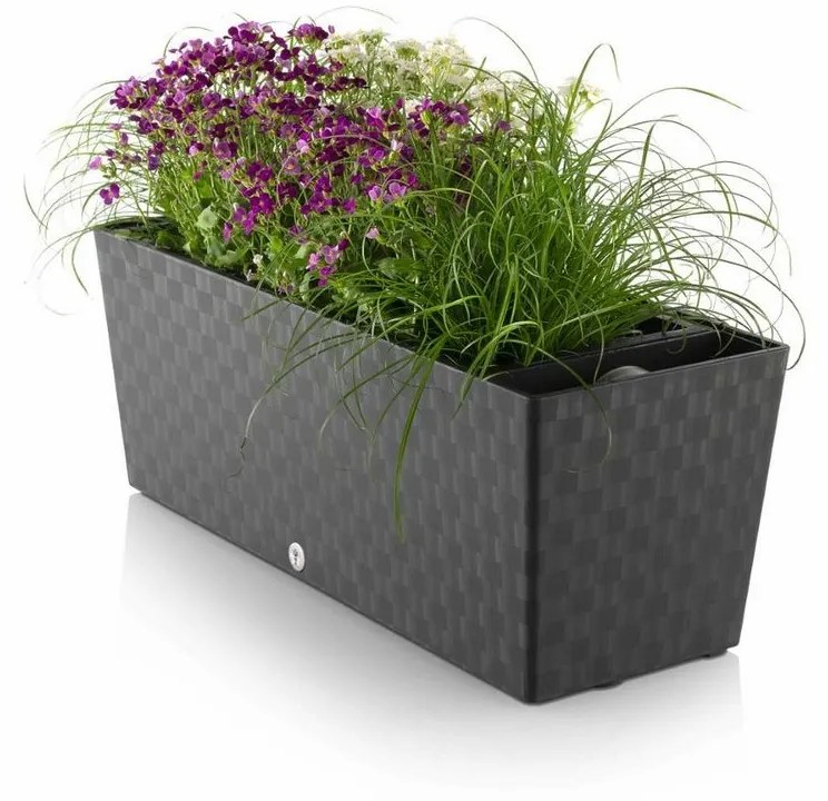 Ghiveci cu auto-irigare Flower Lover Supreme, pentru ierburi, antracit, 50 cm