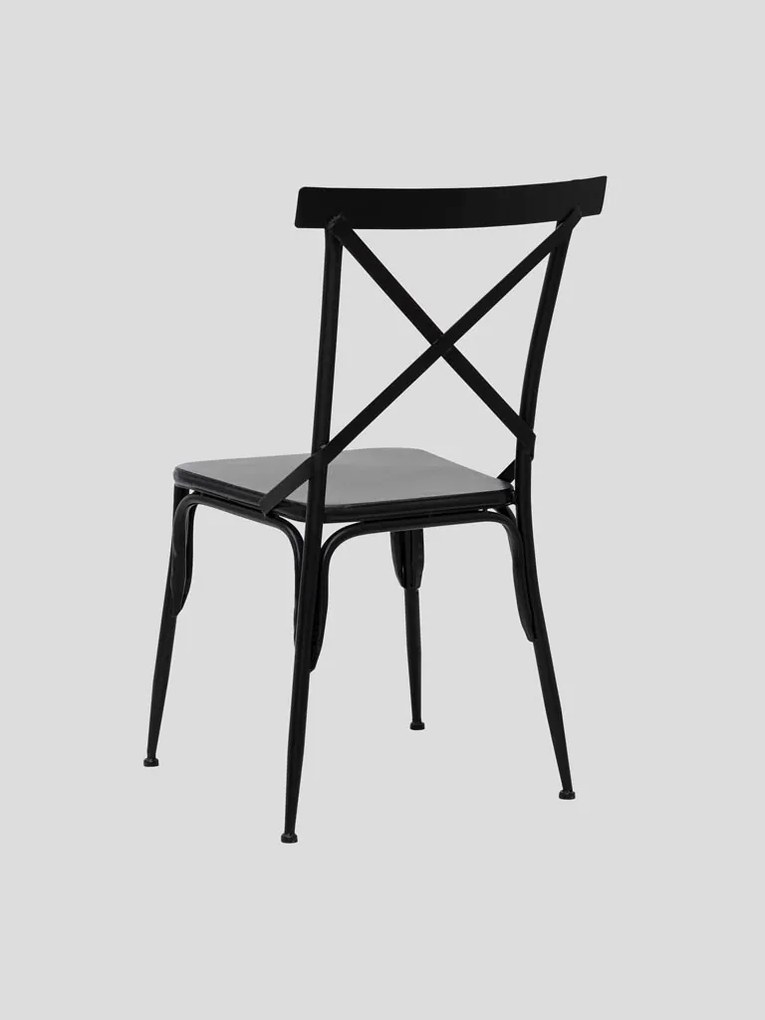 Scaun exterior negru din metal Alto