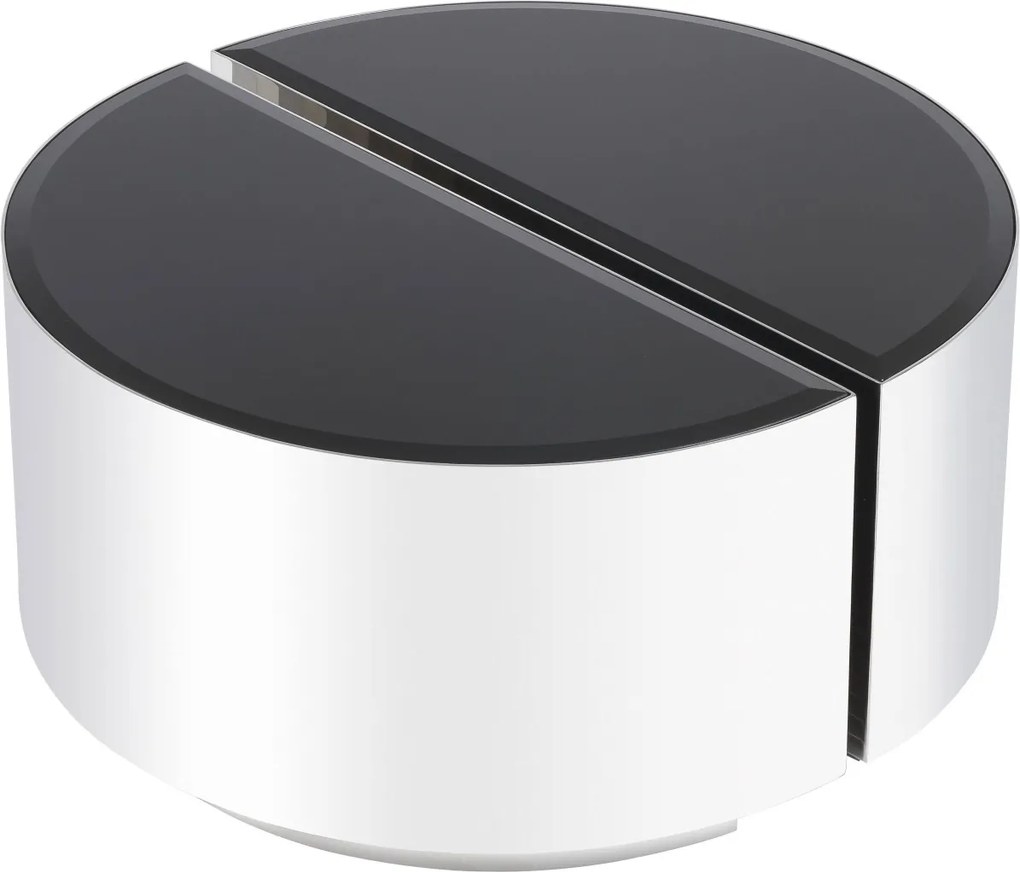 Set 2 masute laterale design elegant LUX Astra, argintiu-negru 114359 HZ