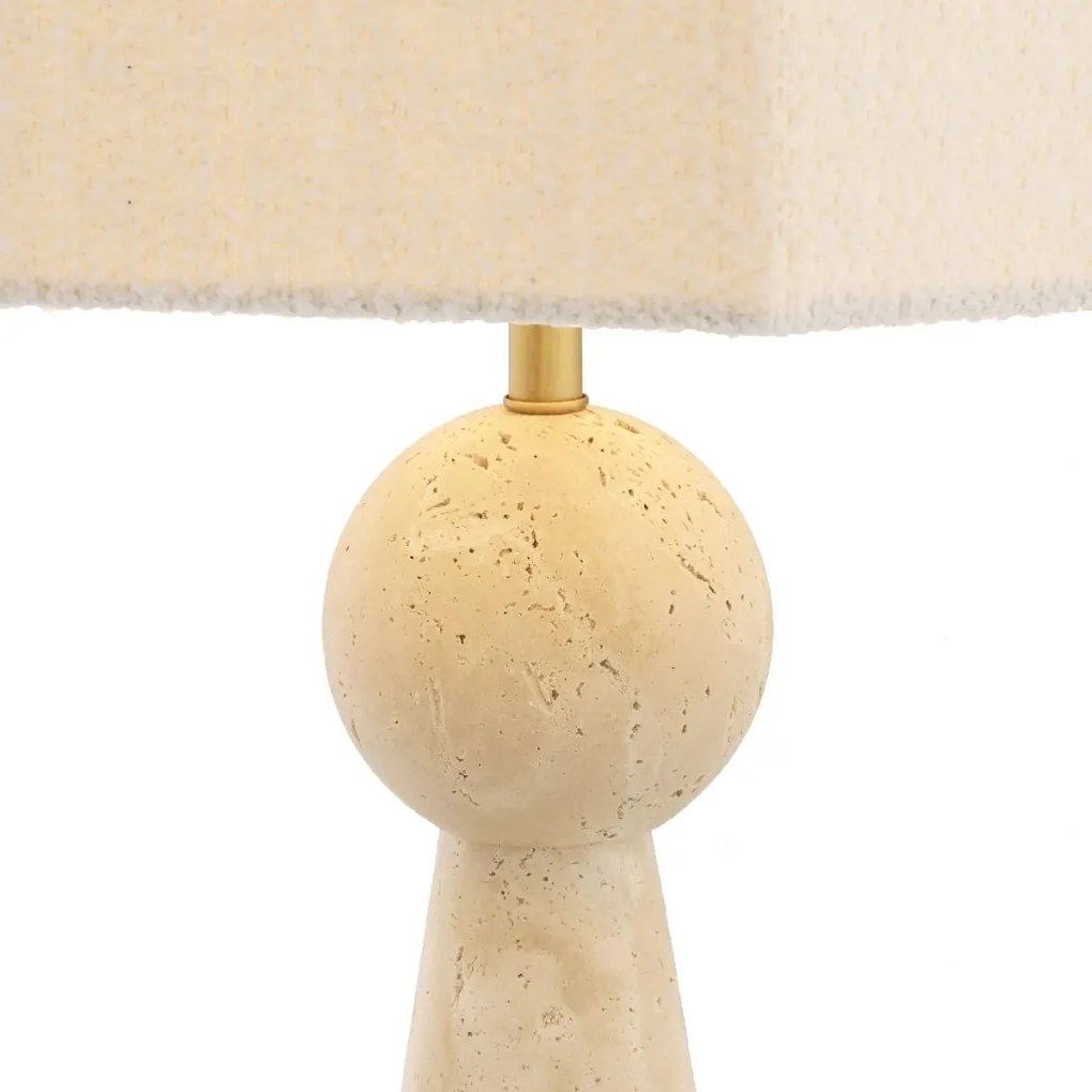 Veioza, Lampa de masa design LUX Novak, travertin
