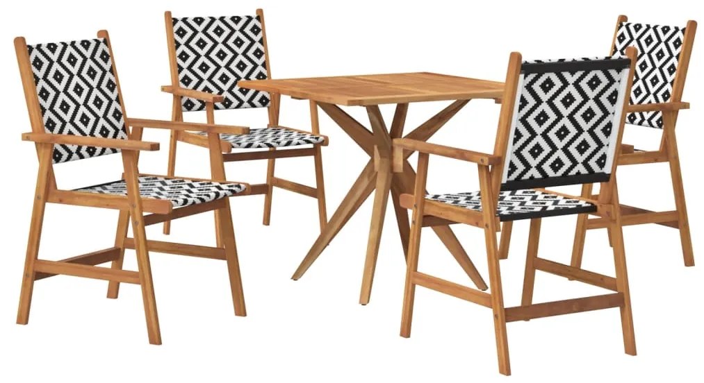 3283575 vidaXL Set mobilier de grădină, 5 piese, lemn masiv de acacia