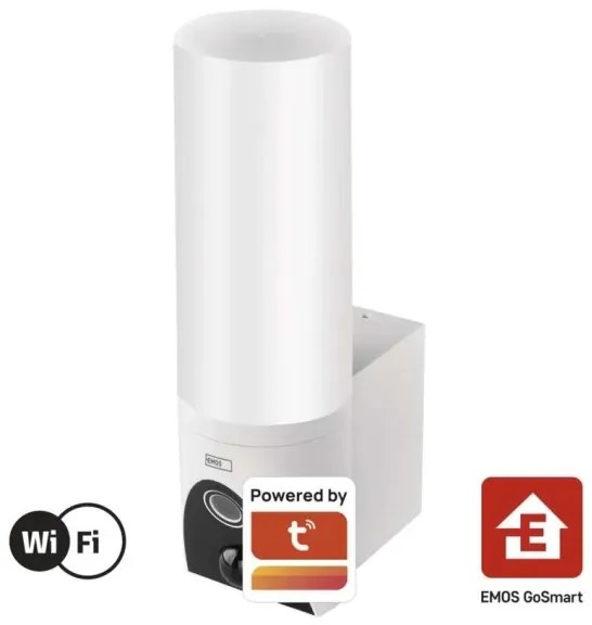 Cameră LED inteligentă de exterior cu sursă de lumină GoSmart LED/12W/230V IP65 Wi-Fi Tuya alb