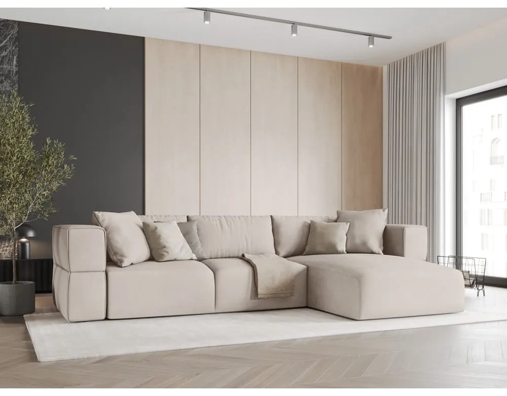 Colțar bej (cu colț pe partea dreaptă) Esther – Milo Casa