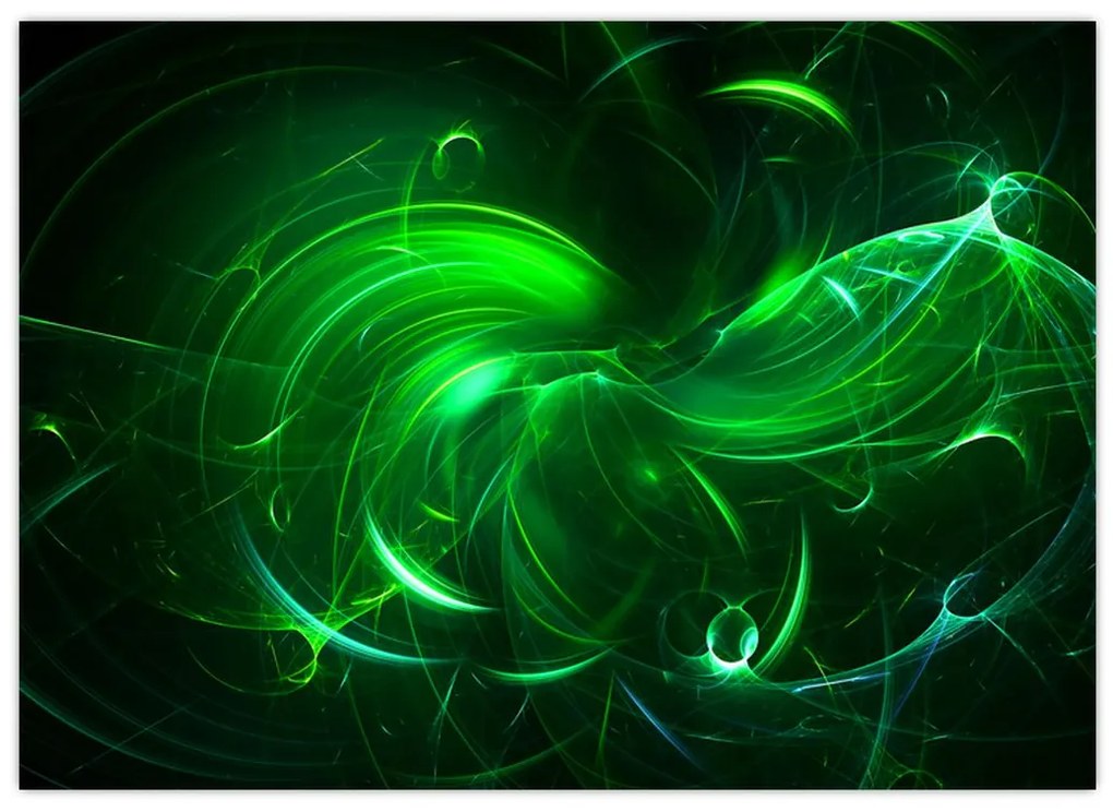 Tablou - abstracție verde (70x50 cm)