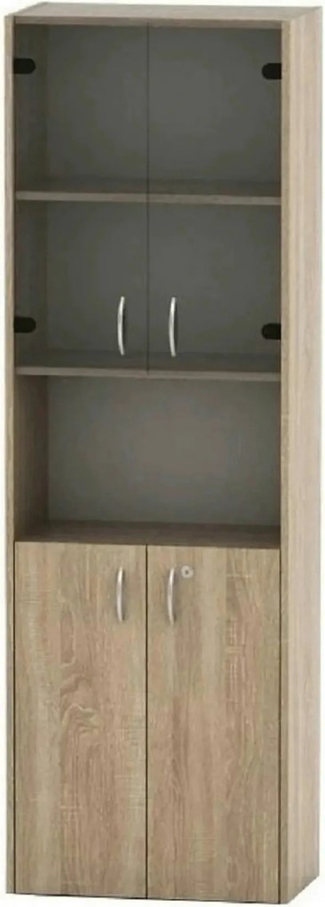 Biblioteca TEMPO ASISTENT NEW 004, stejar sonoma, PAL melaminat, 57x34
