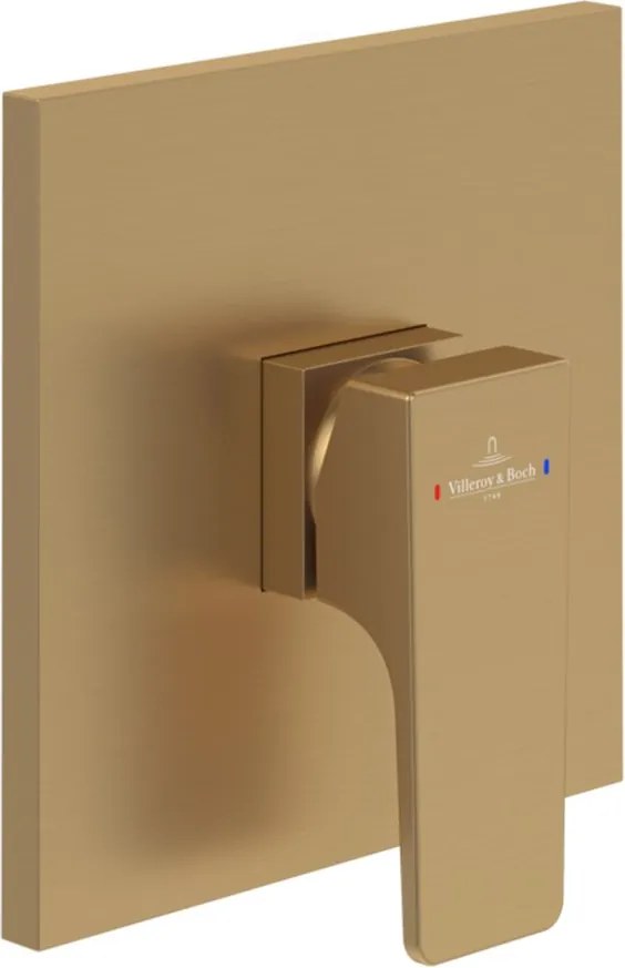 Baterie dus incastrata Villeroy&Boch Architectura Square auriu periat fara corp ingropat