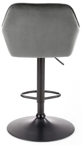 Scaun de bar H103 velvet gri