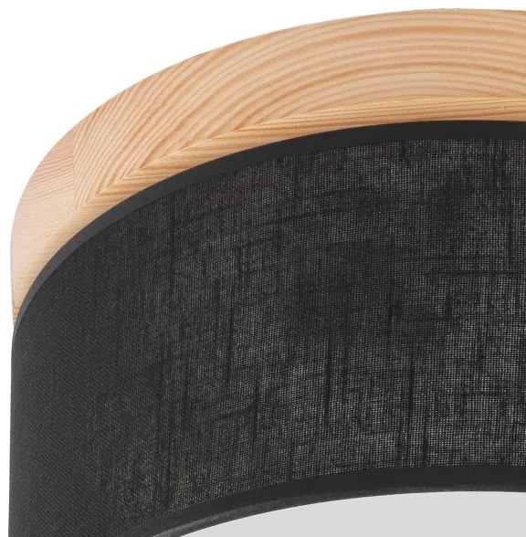 Plafonieră BELLADONNA Brilagi 1xE27/15W/230V d. 30 cm negru/pin