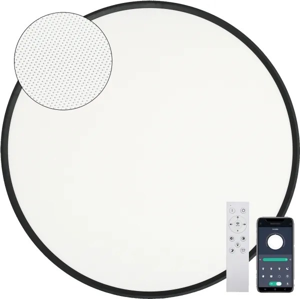 Fulgur s-43059 - Plafonieră LED NOMY 50W/230V CCT UGR IP40, diam. 60 cm, negru + telecomandă