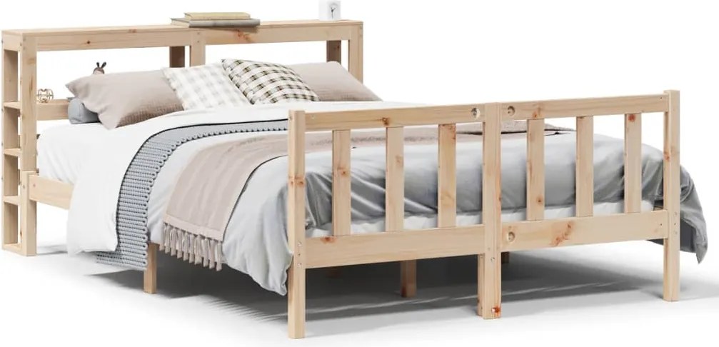 vidaXL Cadru de pat fără saltea, 150x200 cm, lemn masiv pin