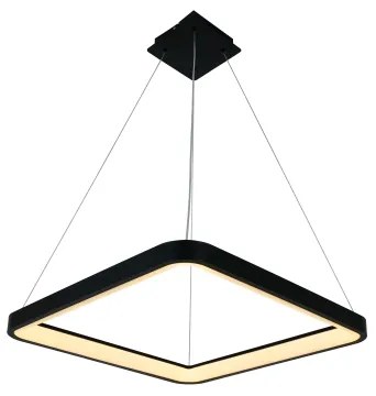 Brilagi - FALCON SLIM Lustră suspendată LED dimabilă pe cablu, 50 W, 230 V, 50 x 50 cm, negru + telecomandă