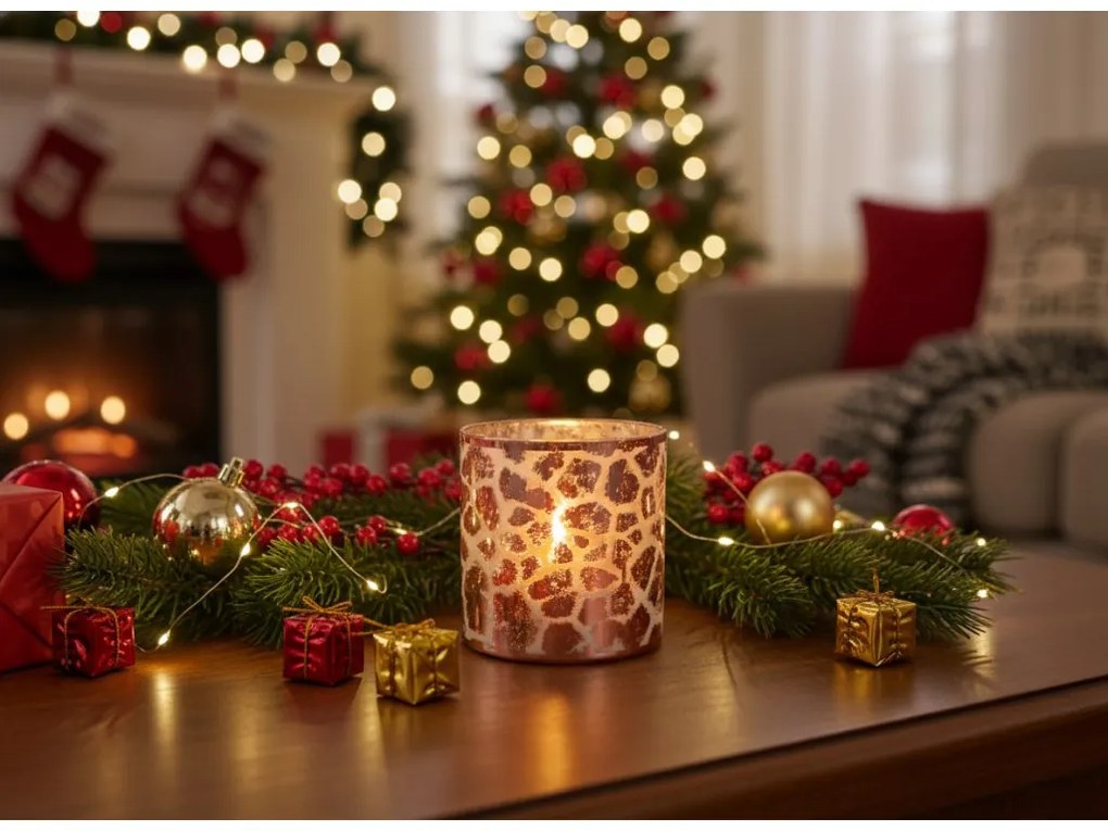 Sfesnic din sticla roz DESIREE GIRAFFE