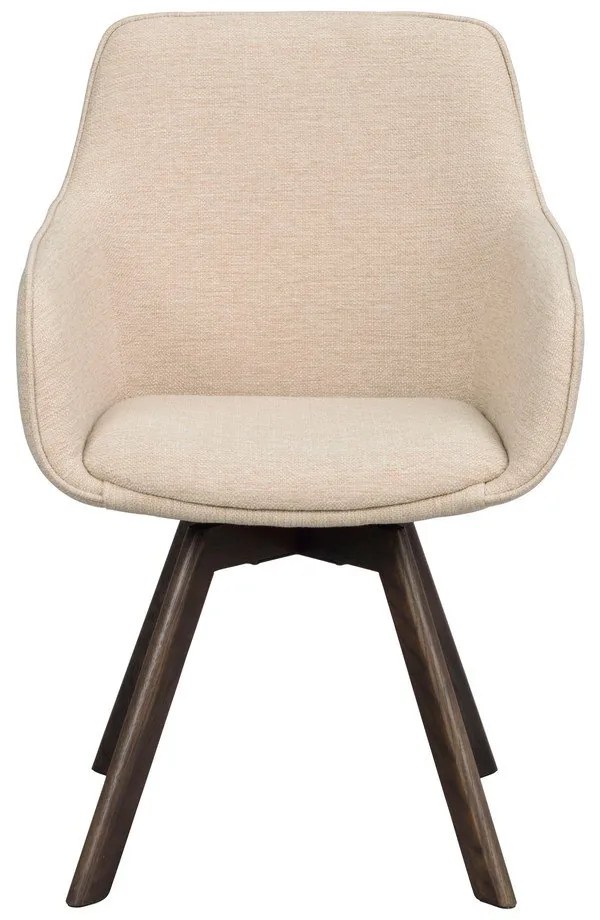 Set de scaune de sufragerie bej 2 buc. tapițat Alison – Rowico