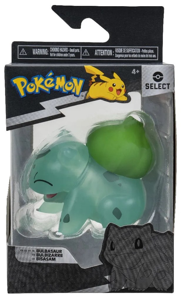 FIGURINA DE ACTIUNE, POKEMON, 7.5 CM, BULBASAUR TRANSLUCENT - JAZWARES (PKW2403)