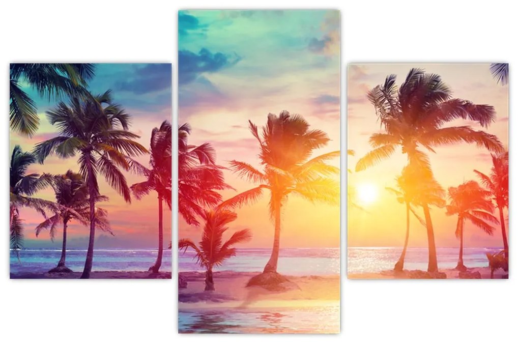 Tablou - Apus de soare tropical (90x60 cm)