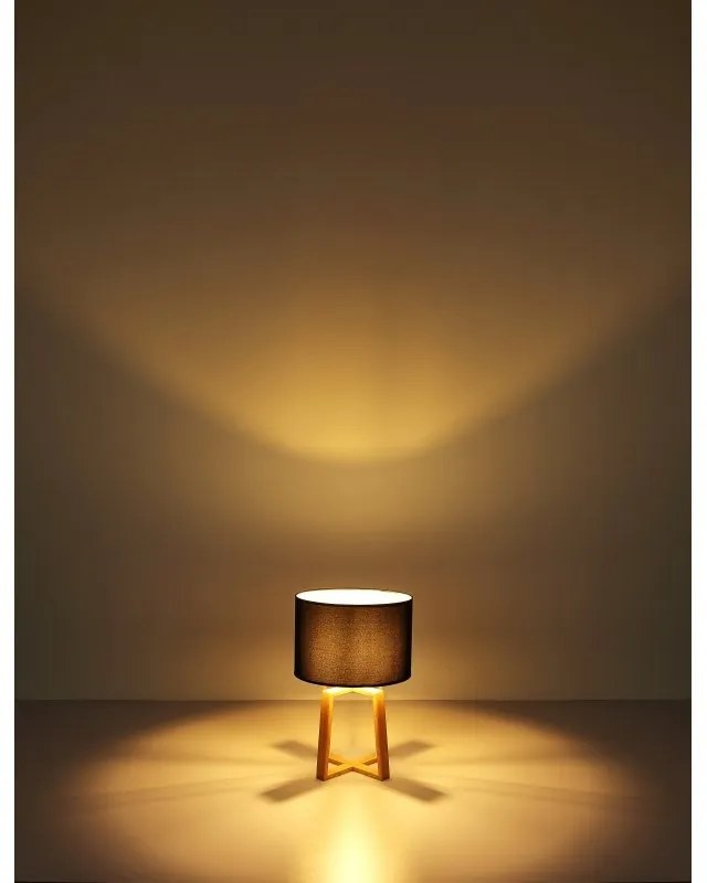 Veioza, lampa de masa modern Moritz negru 30cm