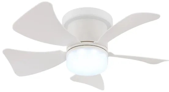 Globo 03609W - Ventilator de tavan LED dimabil HINES LED/10W/230V + telecomandă alb