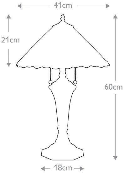 Elstead QZ-CAMBRIDGE-TL - Lampă de masă Tiffany BELLE 2xE27/75W/230V