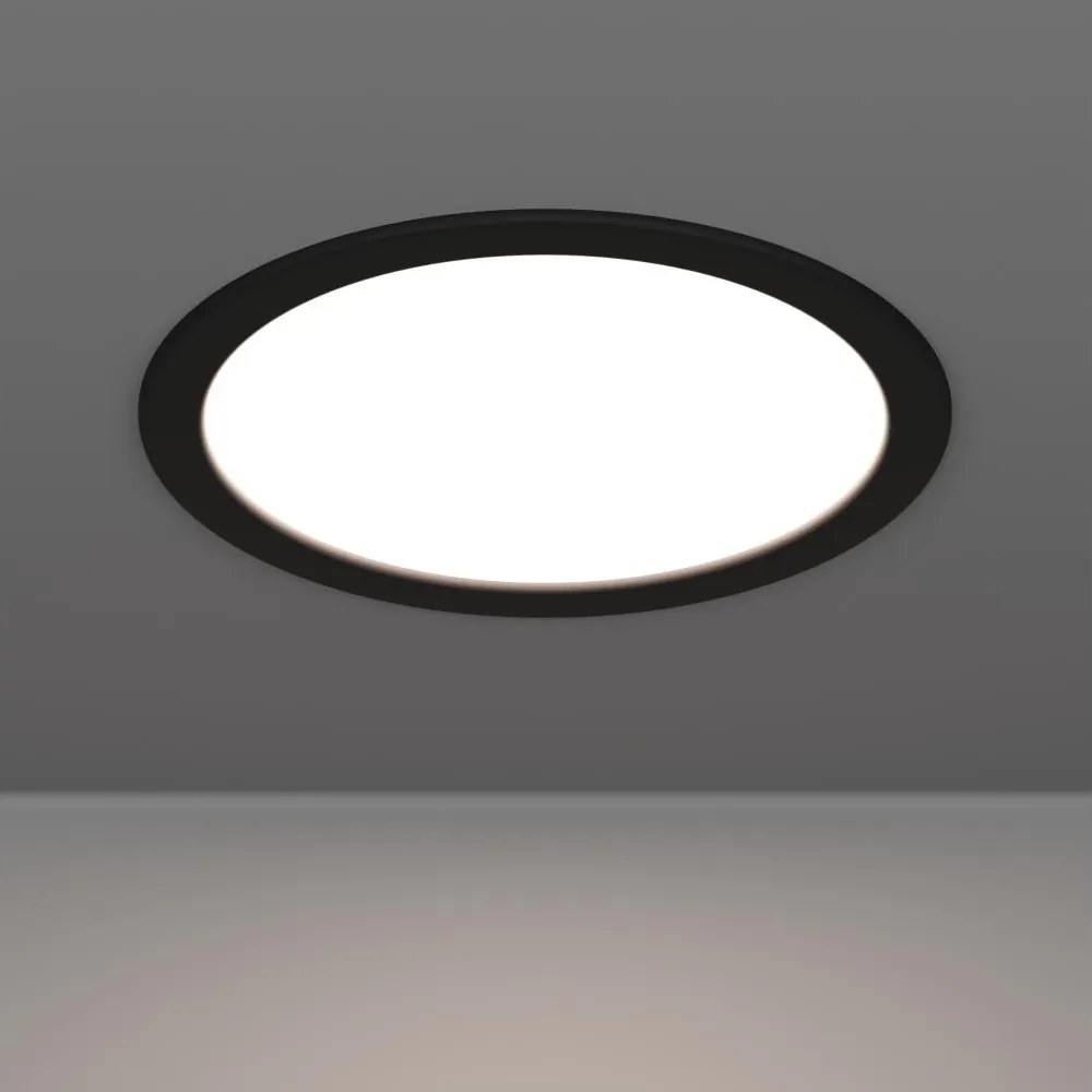 Eglo 901389 - Spot LED FUEVA încastrat, 18,5 W, 230 V, Ø 21,6 cm, negru