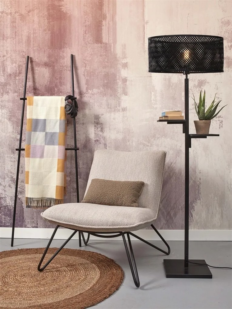 Lampadar eco din bambus cu polita Java bl/50x22, bl