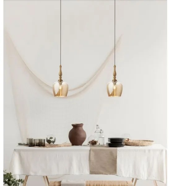 Lustră pe cablu TOLL 1xE27/42W/230V bronz Redo 01-2740