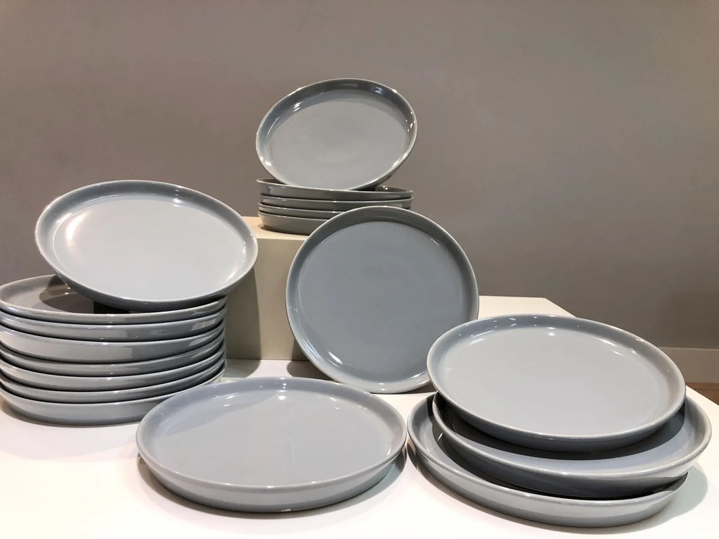 Farfurie Mare Nebula (Gri-Albastru 26cm)