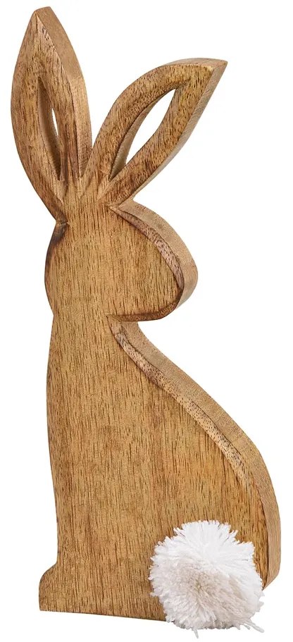 Iepuras de Paste din lemn de mango BUNNY POM - mai multe dimensiuni Marime: S