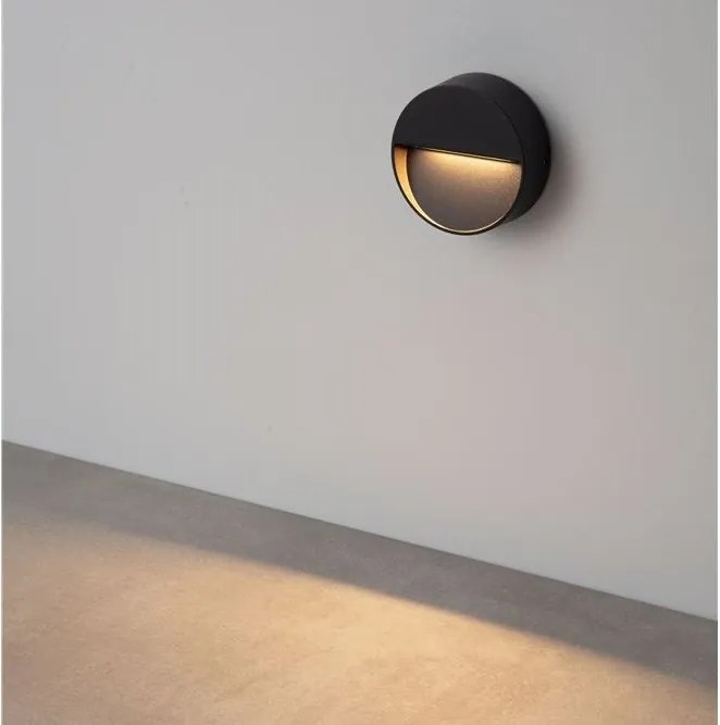 Mini Aplica perete exterior IP65, LED CCT Sete negru 10cm