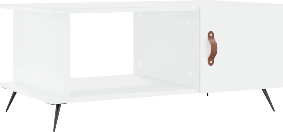 vidaXL Măsuță de cafea, alb, 90x50x40 cm, lemn prelucrat