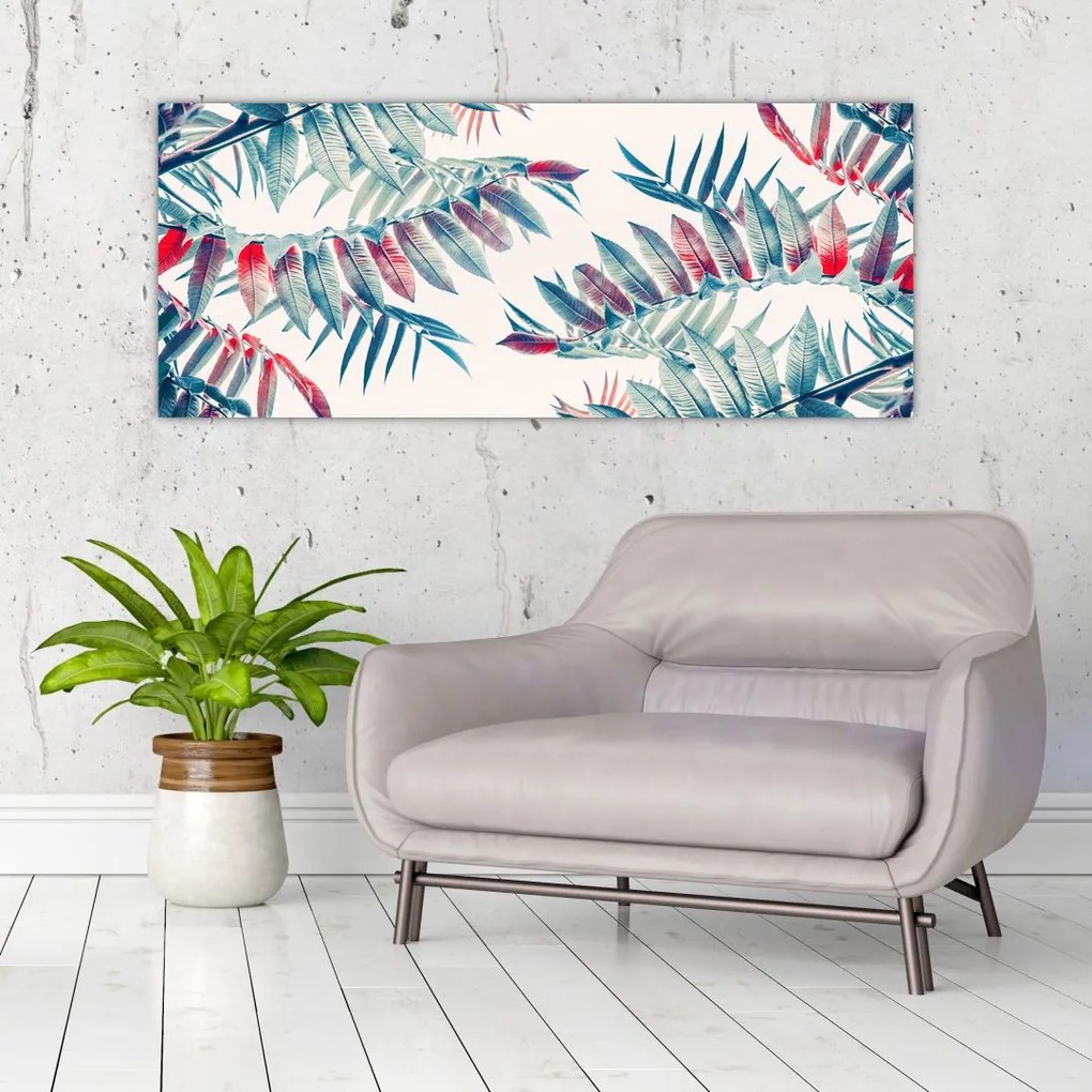 Tablou - Frunze tropicale (120x50 cm)