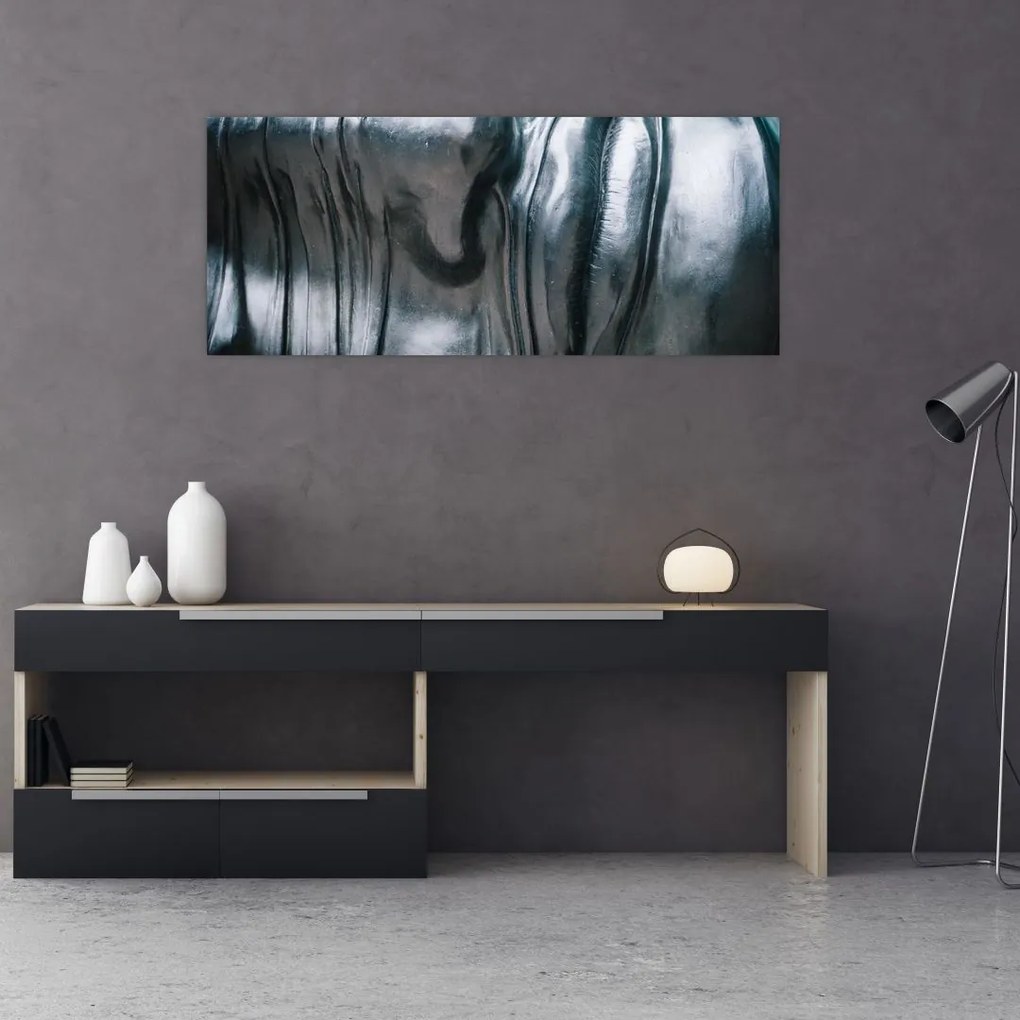 Tablou - Fața din oțel (120x50 cm)