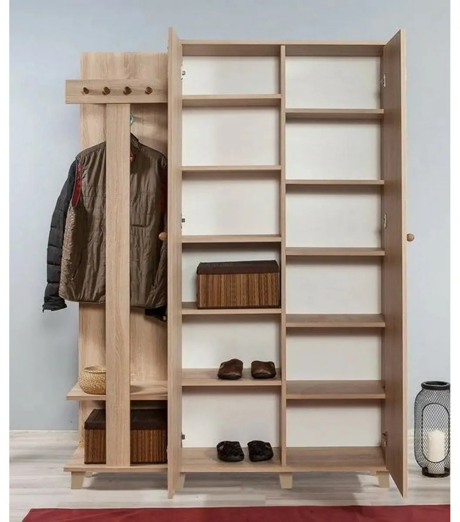 Cuier cu dulap Garmanto Sonoma Oak Double