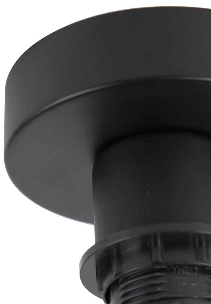 Plafoniera negru mat cu abajur alb 45 cm - Combi