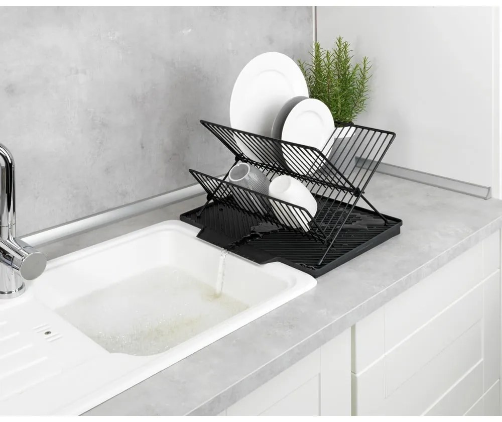 Scurgător vase Wenko Nelia, 34 x 40 cm, gri