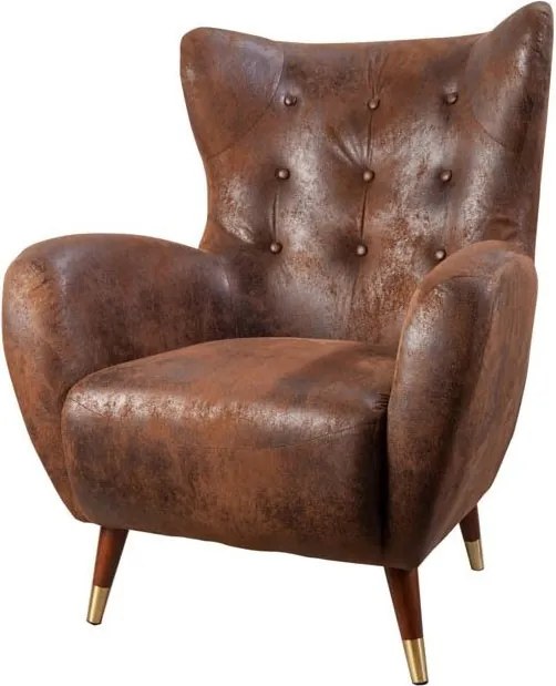 Fotoliu Clasic, Microfibra, Maro Antic, Don