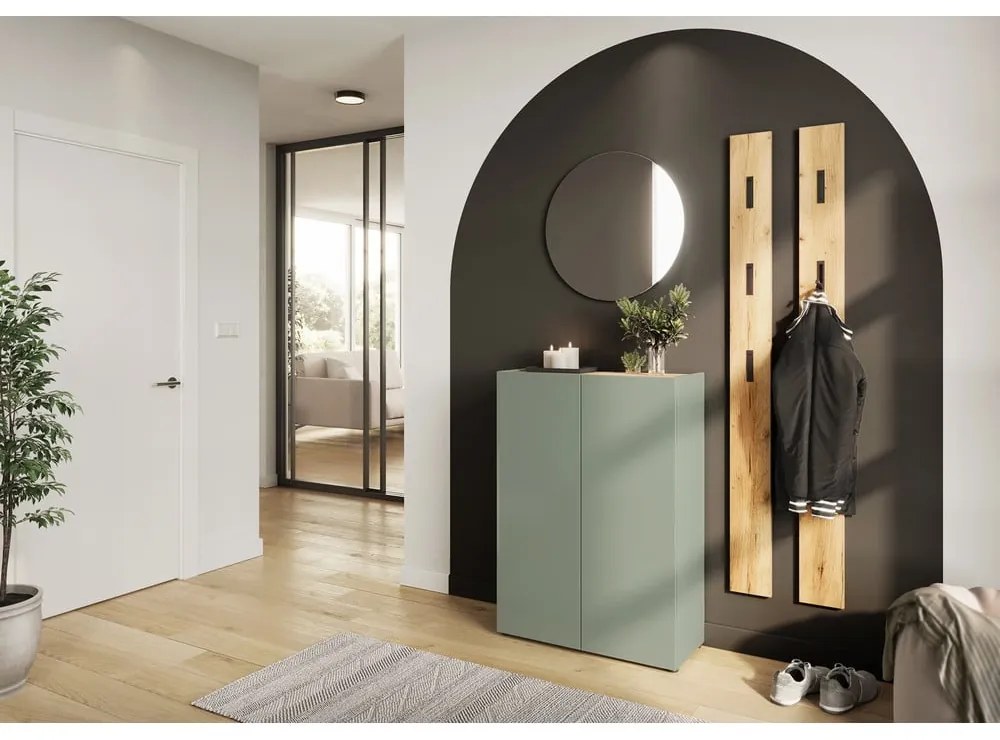 Set pentru hol verde deschis cu aspect de lemn de stejar 74x200x33 cm Alviano – Germania