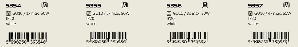 Aplica cu 2 spoturi design industrial Konrad alb 5355 RX