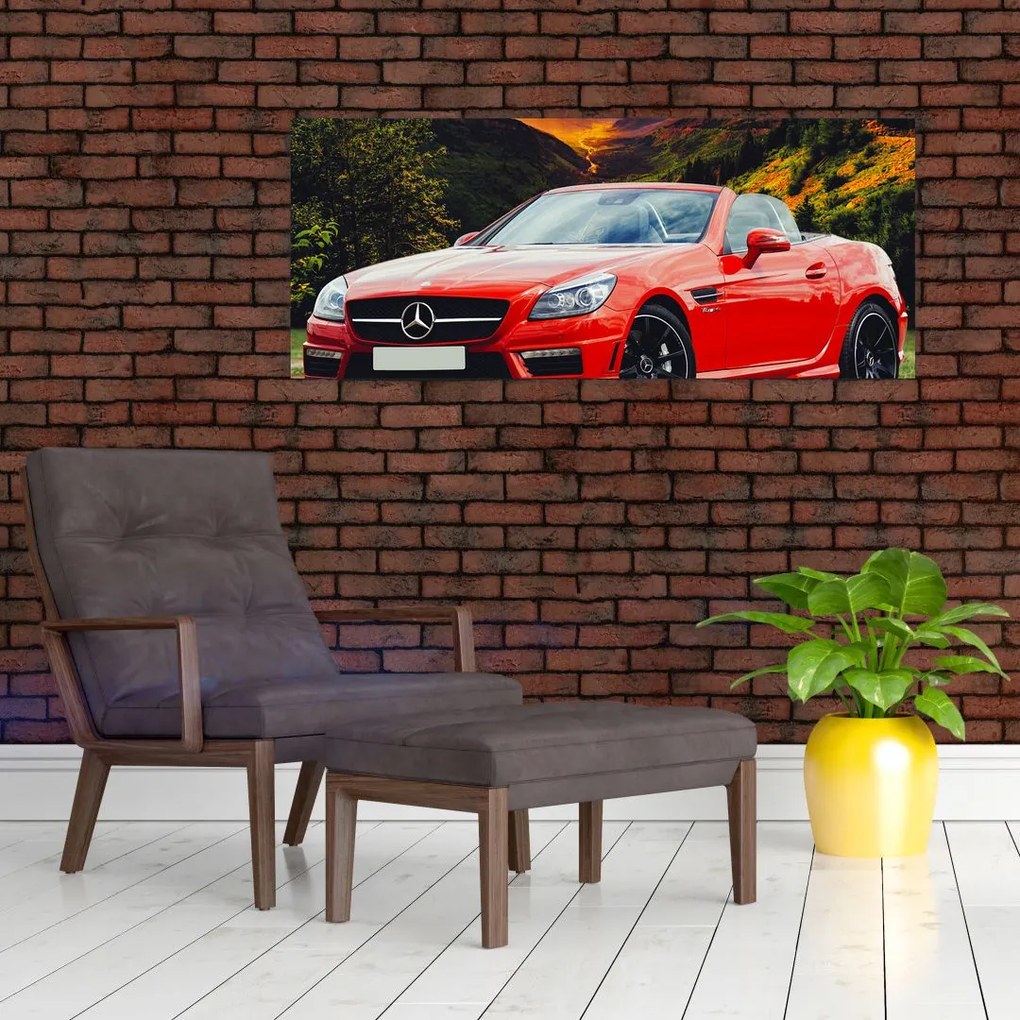 Tablou - Mercedes roșu (120x50 cm)