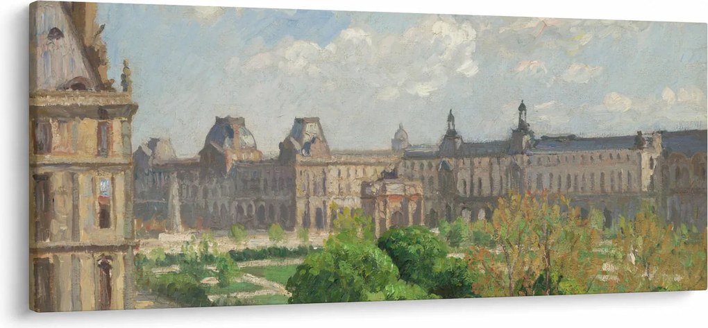 Tablou - Camille Pissarro, Place du Carrousel, Paris, reproducere (120x50 cm)