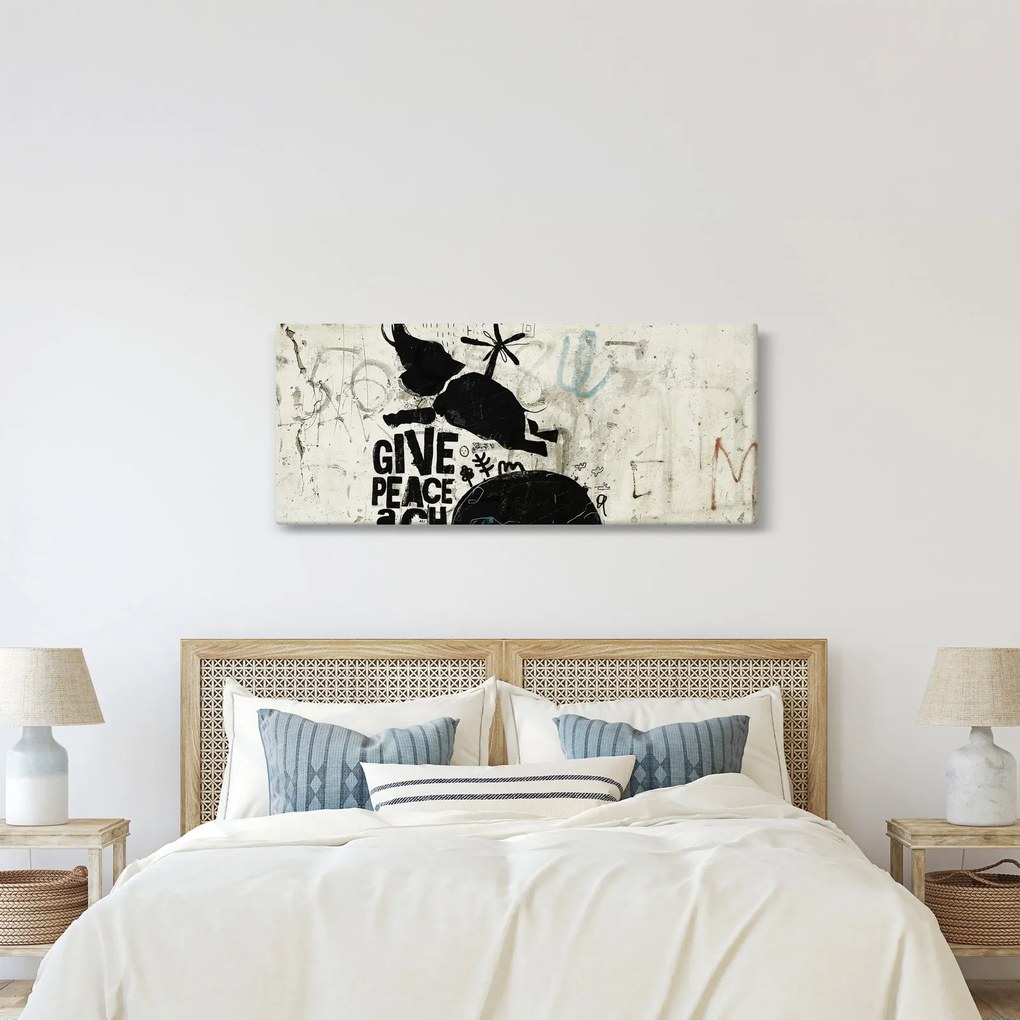 Tablou - Elefant deasupra solului (120x50 cm)