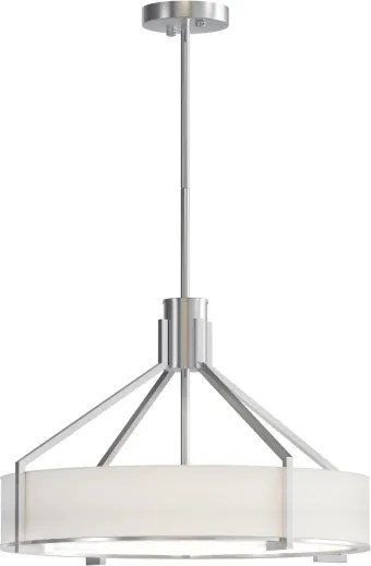Open Design OR85624 - Lustru pe tijă DORETTO, 4 x E27, 15 W, 230 V, Ø 50 cm, crom mat/alb