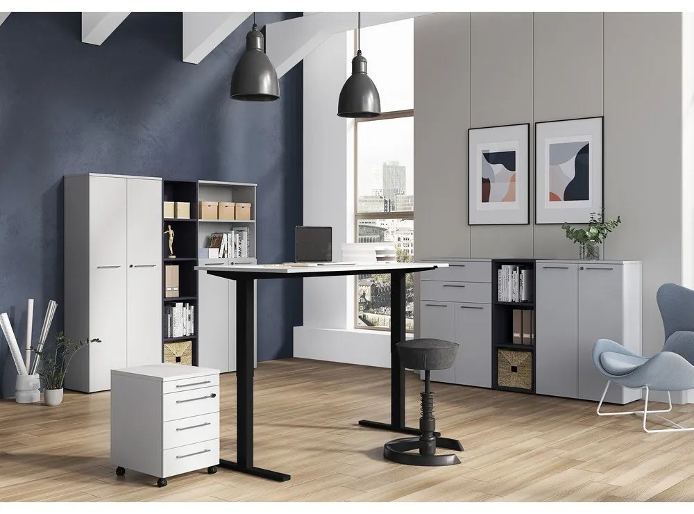 Bibliotecă gri antracit 45x120 cm Agenda – Germania