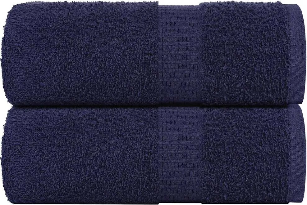 vidaXL Prosoape de baie, FROGN, 2 buc., albastru marin, 30x30 cm, 360 g/m²