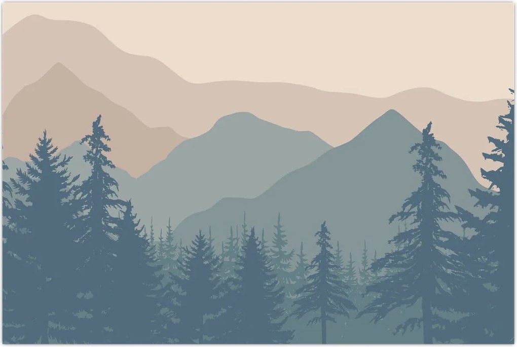 Tablou - Munții Turcoaz N⁰2 (90x60 cm)